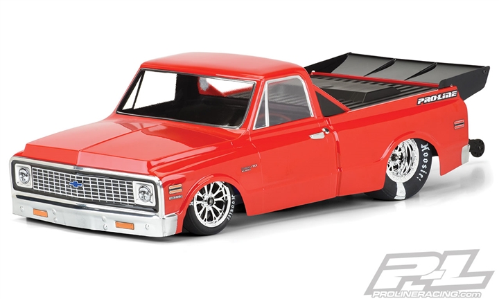 Pro-Line 1972 Chevy C-10 1/10 Short Course No Prep Drag Racing Body (Clear) 3557-00