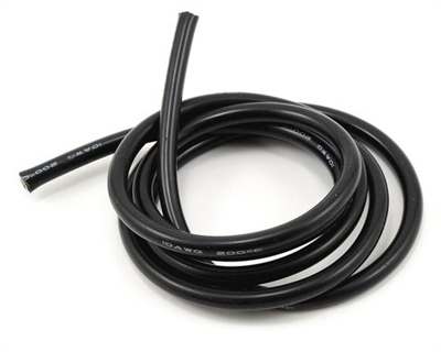 10awg Black Silicone Hookup Wire (1 Meter)