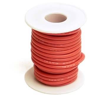 14 Gauge Silicone Ultra-Flex Wire; 25' Spool (Red) RCE1202