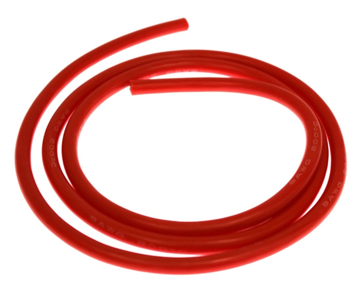8 Gauge Silicone Wire, 3' Red, RCE1211