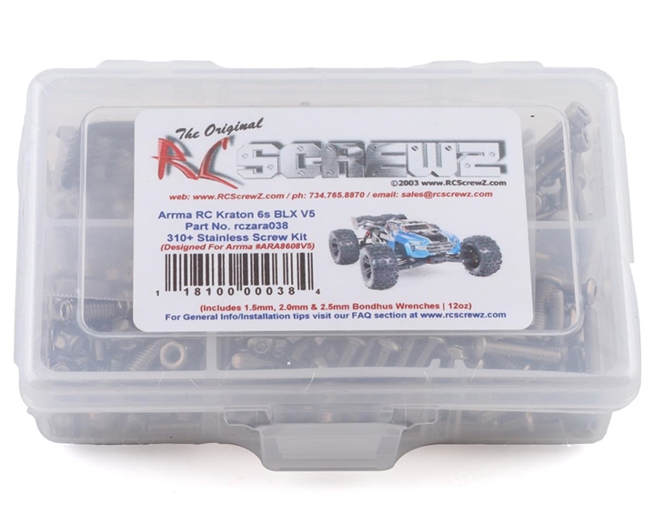 RC Screwz Arrma Kraton 6s BLX V5 Stainless Steel Screw Kit, RCZARA038