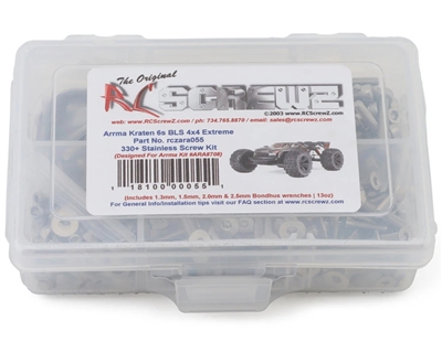 RC Screwz Arrma Kraton 6S BLX Extreme Bash Stainless Steel Screw Kit - RCZARA055
