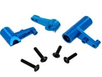 Aluminum Servo Saver and Bell Crank Set, Blue, 122057