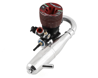 REDS 721 Scuderia Gen 2 Pro .21 Off-Road Competition Nitro Engine Combo w/2143 X-ONE Torque Tuned Pipe (Red) REDCOBU0018