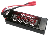 RedCat HX-320020C-BV2 LIPO Battery , 3200mAh 20C 7.4V