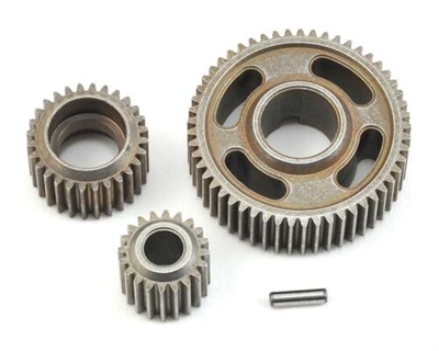 Steel trans gear set (20,28,53T) and pin:Ever 7/10 RER10185