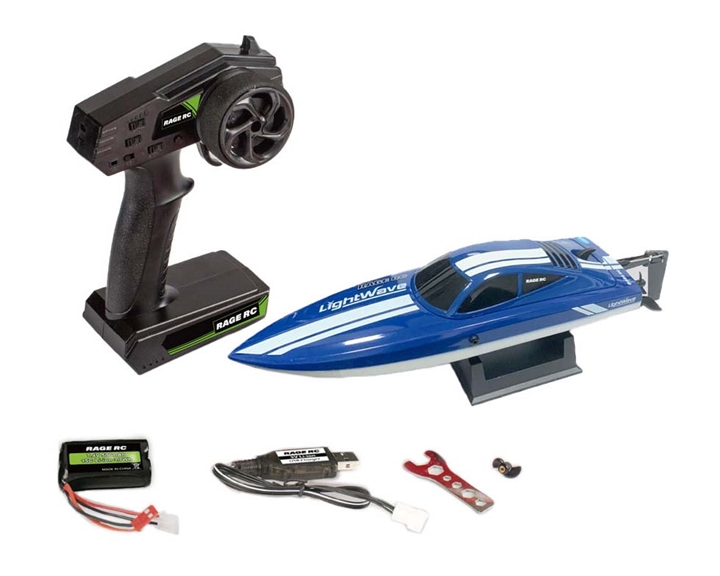 LightWave Electric Micro RTR Boat; Blue - RGRB1132