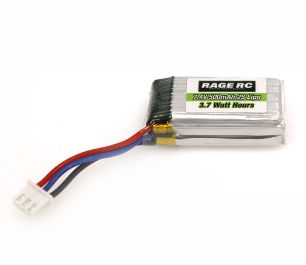 7.4V 500mAh LiPo Battery; Mini Trek, RGRC2480