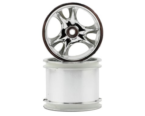 RPM "Clawz 6-Spoke" Traxxas Electric Front & Nitro Rear Wheels (2) (Chrome) RPM81773