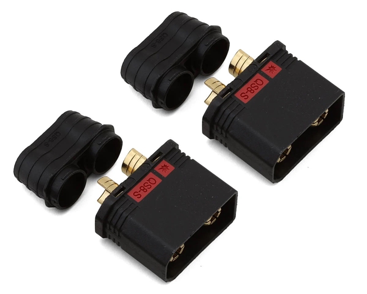 QS8 Anti-Spark Connectors (Black) (2 Male) SAMCQS8-002M