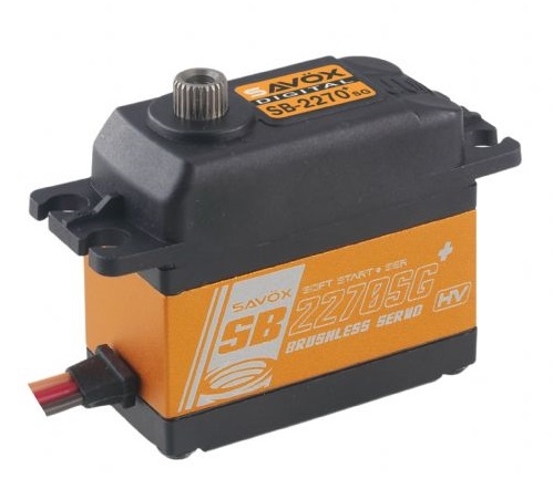 Savox High Voltage Brushless Digital Servo with Soft Start, 0.11sec / 624.9oz @ 8.4V, SAVSB2270SGP