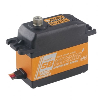 Savox High Voltage Brushless Digital Gyro Servo w/Soft Start, 0.028sec / 138.9oz @ 8.4V - SAVSB2272MGP