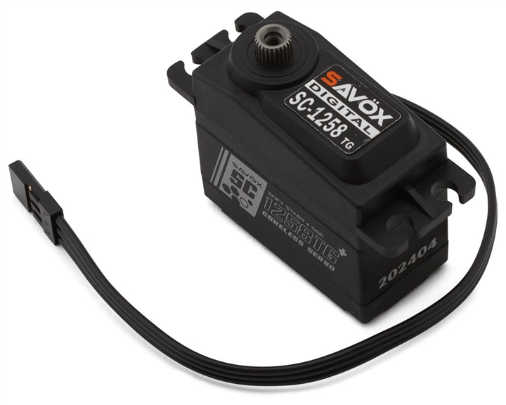 Savox Black Edition, Standard Size Coreless Digital Servo, 0.08sec / 166oz @ 6V, SAVSC1258TGP-BE