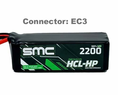 SMC HCL-HP 22.2V-2200mAh-80C Flight Pack (EC3) 2280-6S1P