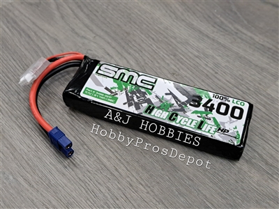 SMC HCL-HP 11.1V-3400mAh-80C Flight Pack EC3- 3480-3S1P