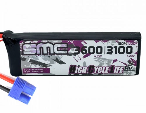 SMC HCL-HVP Flight 11.4V-3600mAh-75C - 3675-3S1P