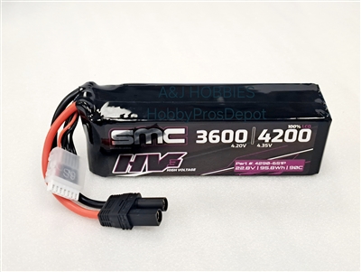 SMC HV3 Flight 22.8V/6S-4200mAh-90C with EC5 Connector, 4290-6S1P