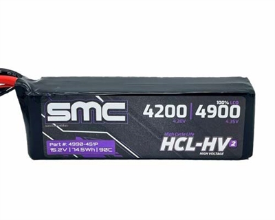 SMC HCL-HV2 Flight 15.2V/4S-4900mAh-90C Product Code: 4990-4S1P