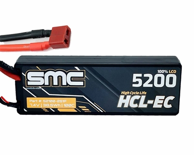 SMC HCL-EC 7.4V 5200mAh 100C wired hardcase T-Plug - 52100-2S1P