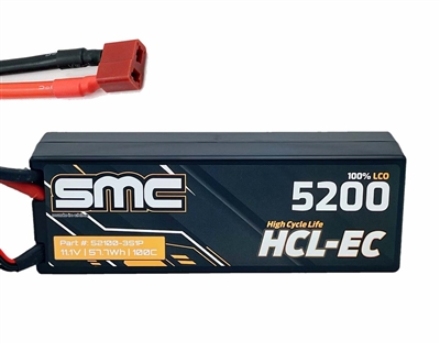 SMC HCL-EC 11.1V 5200mAh 100C wired hardcase 52100-3S1P T-Plug