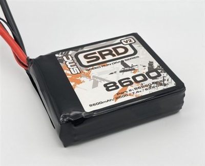 SRD-V2 7.4V-8600mAh-250C Square Softcase Drag Racing pack - 86250-2S2P