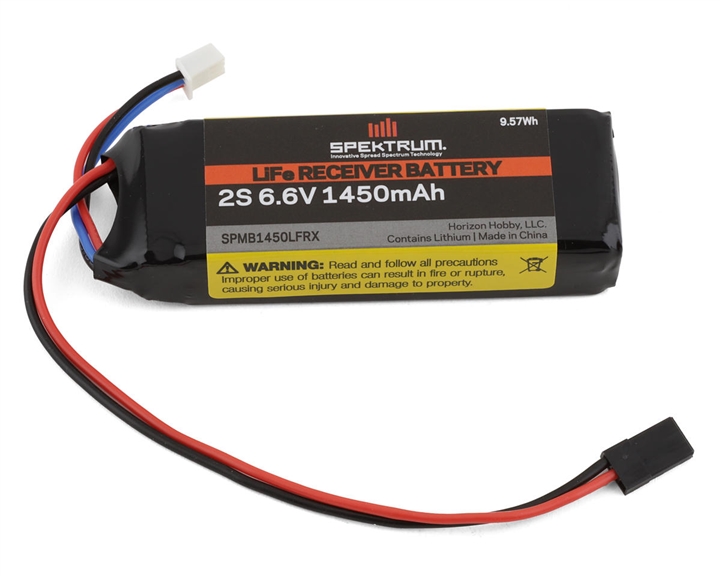 1450mAh 2S 6.6V Li-Fe Receiver Battery SPMB1450LFRX