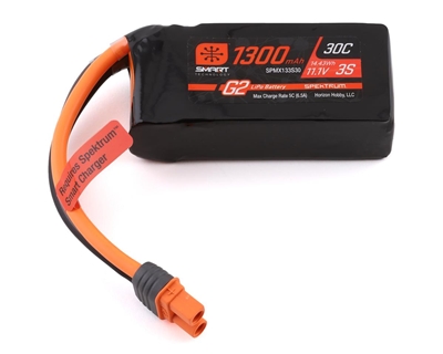 1300mAh 3S 11.1V Smart G2 LiPo 30C; IC3 SPMX133S30