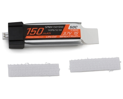 Spektrum RC 1S LiPo Battery 50C (3.7V/150mAh) w/JST PH1.25 Connector - SPMX1501S50