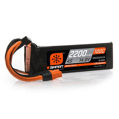 2200mAh 4S 14.8V 100C Smart LiPo Battery; IC3 SPMX22004S100