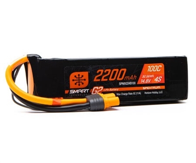 2200mAh 4S 14.8V Smart G2 LiPo 100C; IC3 - SPMX224S100