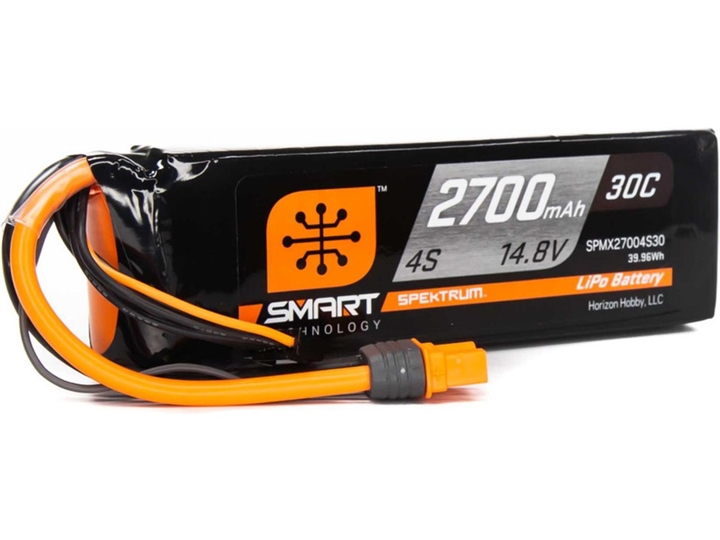 2700mAh 4S 14.8V Smart LiPo Battery 30C; IC3 SPMX27004S30