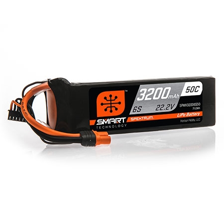 3200mAh 6S 22.2V 50C Smart LiPo Battery; IC5 SPMX32006S50