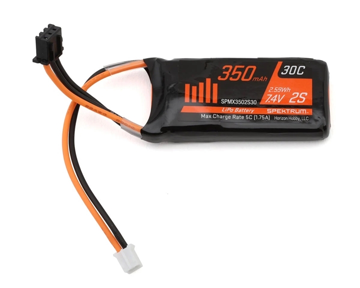 Spektrum RC SCX24 2S LiPo 30C Battery Pack (7.4V/350mAh) w/PH2.0 Connector - SPMX3502S30