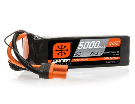 Spektrum RC 6S Smart LiPo 100C Battery Pack w/IC5 Connector (22.2V/5000mAh) SPMX50006S100