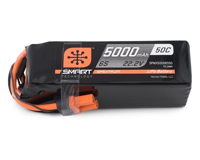 Spektrum RC 6S Smart 50C LiPo Battery Pack w/IC5 Connector (22.2V/5000mAh) SPMX50006S50