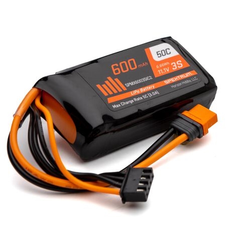 Spektrum RC 3S 50C LiPo Battery w/IC2 Connector (11.1V/600mAh), SPMX6003SIC2