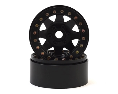 SSD RC 1.9â€ Steel 8 Spoke Beadlock Wheels (Black) (2) SSD00254