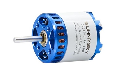 SunnySky X Series V3 X2216 880KV V3 Brushless Motors Long Shaft Version - SSMA2216V30880