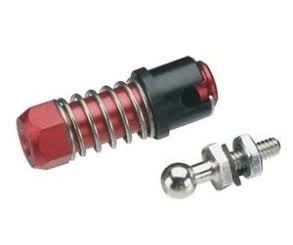 2-56 Aluminum Ball Link with Locking Sleeve (Red) SUL590