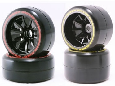 F1 EXP compound Low Profile pre-glued carpet tires 4pcs set