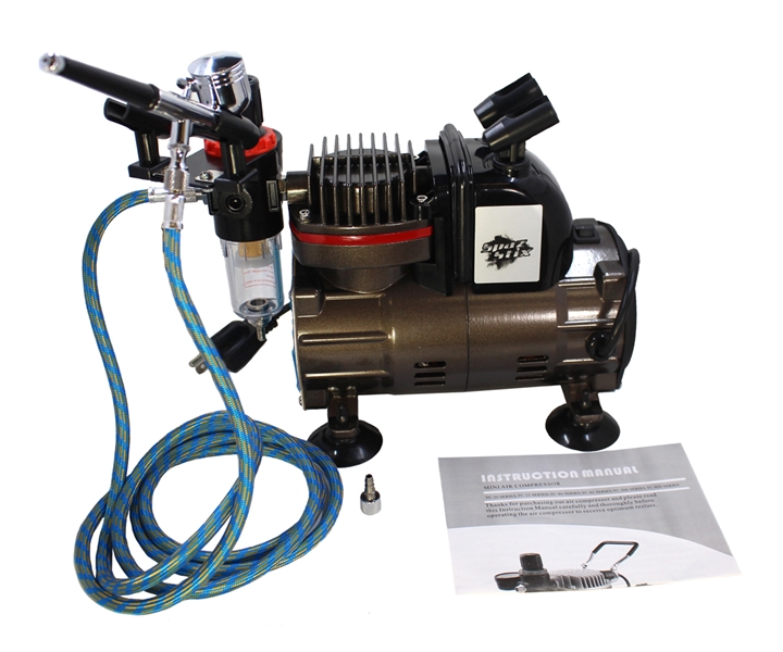 Dual Action Gravity Feed Airbrush & Air Compressor Combo, SZX50000