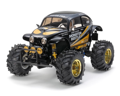 Tamiya Monster Beetle 2015 "Black Edition" 2WD Monster Truck Kit with HobbyWing THW-1060 ESC - TAM47419-60A
