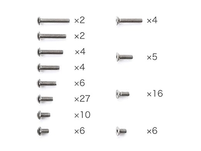 Tamiya TA08 PRO Titanium Screw Set