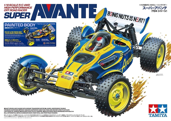 Tamiya  1/10 RC Super Avante Pre-painted, w/ TD4 Chassis
