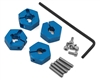 Tamiya 5mm Aluminum Clamping Wheel Hex (Blue) (4) TAM53823