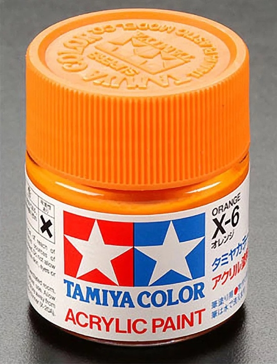 Tamiya X-6 Orange Gloss Finish Acrylic Paint (23ml) TAM81006