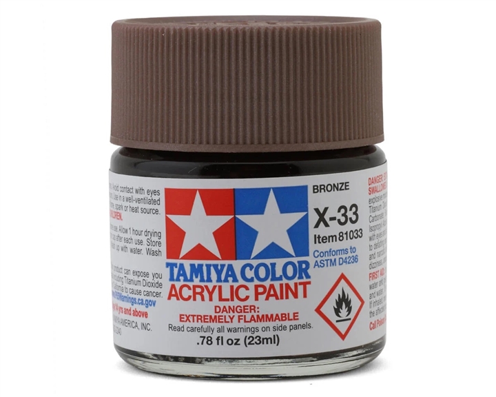 Tamiya X33 Bronze Gloss Finish Acrylic Paint (23ml) TAM81033