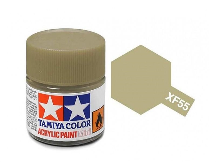 Tamiya XF-55 Flat Deck Tan Acrylic Paint (10ml) TAM81755
