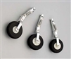 CNC SUSPENSION STRUT & WHEEL SET FOR FMS / E-FLITE VIPER 70MM EDF JET