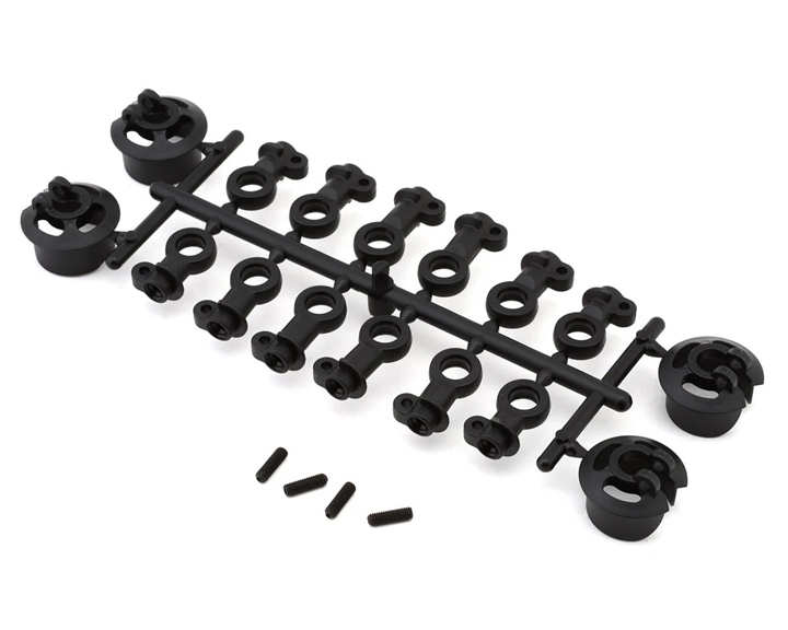 Tekno RC Locking Shock Ends & Spring Perch Set - TKR6140D
